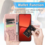 Cell Phone Case for Xiaomi 13 5G, PU Leather Wallet Imprinted Butterfly Pattern Stand Phone Cover