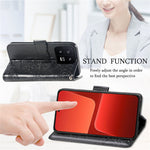 Cell Phone Case for Xiaomi 13 5G, PU Leather Wallet Imprinted Butterfly Pattern Stand Phone Cover