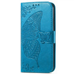 Cell Phone Case for Xiaomi 13 5G, PU Leather Wallet Imprinted Butterfly Pattern Stand Phone Cover