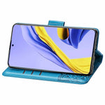 For Samsung Galaxy A51 4G SM-A515 Imprinted Butterfly Pattern Anti-scratch Phone Case PU Leather Stand Wallet Cover with Strap