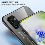 For Samsung Galaxy A34 5G Gradient Color Drop-proof Phone Case Tempered Glass + PC + TPU Protective Case