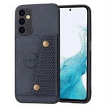 Samsung Galaxy A54 5G-mobilcover med to knapper og kortlommer, stativ samt stødsikkert TPU-cover med PU-læder og indbygget metalplade