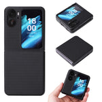 For Oppo Find N2 Flip 5G Anti-scratch Phone Back Cover PU Leather + PC Non-slip Phone Case