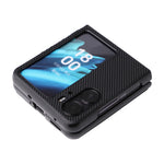 For Oppo Find N2 Flip 5G Anti-scratch Phone Back Cover PU Leather + PC Non-slip Phone Case