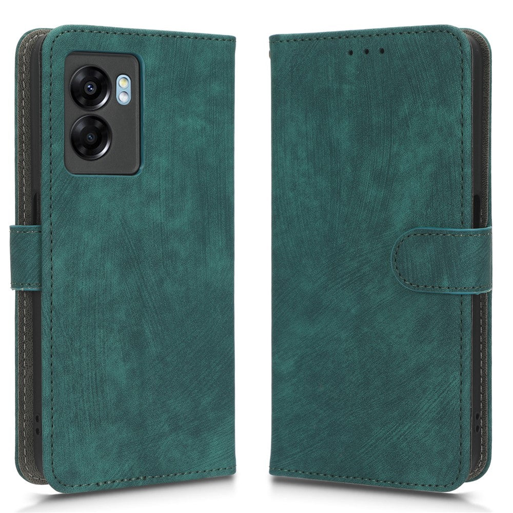 Oppo A57 (2022) 5G / A77 5G / K10 5G / Realme V23 5G / Q5i / Narzo 50 5G / OnePlus Nord N300 5G RFID-blockerande PU-lädermobilskal Magnetiskt fodral med plånboksställ