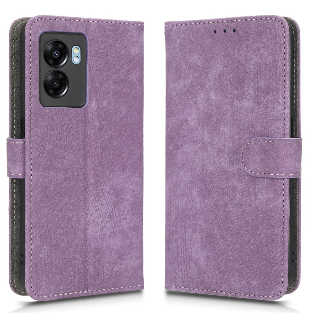 Oppo A57 (2022) 5G / A77 5G / K10 5G / Realme V23 5G / Q5i / Narzo 50 5G / OnePlus Nord N300 5G RFID-blockerande PU-lädermobilskal Magnetiskt fodral med plånboksställ