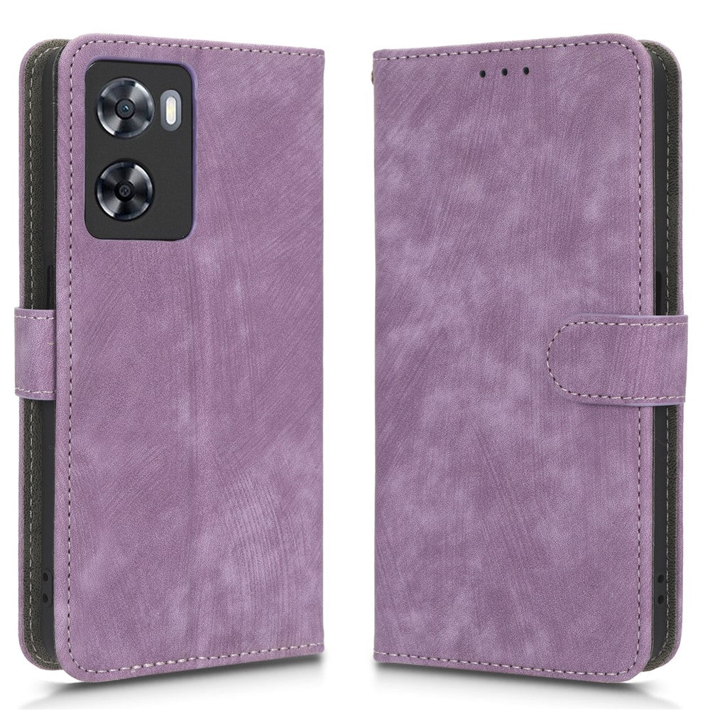 For Oppo A57 4G / A57s 4G / A57e 4G / A77 4G RFID Blocking PU Leather Anti-drop Phone Case Protective Magnetic Mobile Phone Cover with Wallet Stand