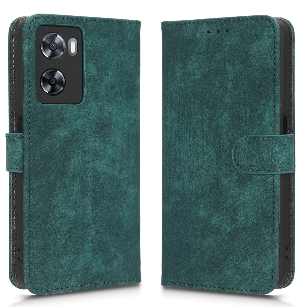 For Oppo A57 4G / A57s 4G / A57e 4G / A77 4G RFID Blocking PU Leather Anti-drop Phone Case Protective Magnetic Mobile Phone Cover with Wallet Stand