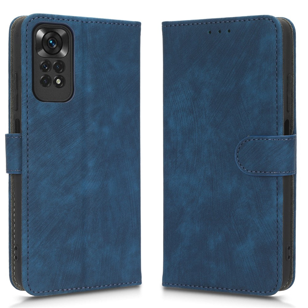 For Xiaomi Redmi Note 11 4G (Qualcomm) / Note 11S 4G RFID Blocking Full Coverage PU Leather Phone Case Protective Magnetic Mobile Phone Cover with Wallet Stand