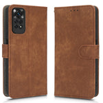 For Xiaomi Redmi Note 11 4G (Qualcomm) / Note 11S 4G RFID Blocking Full Coverage PU Leather Phone Case Protective Magnetic Mobile Phone Cover with Wallet Stand