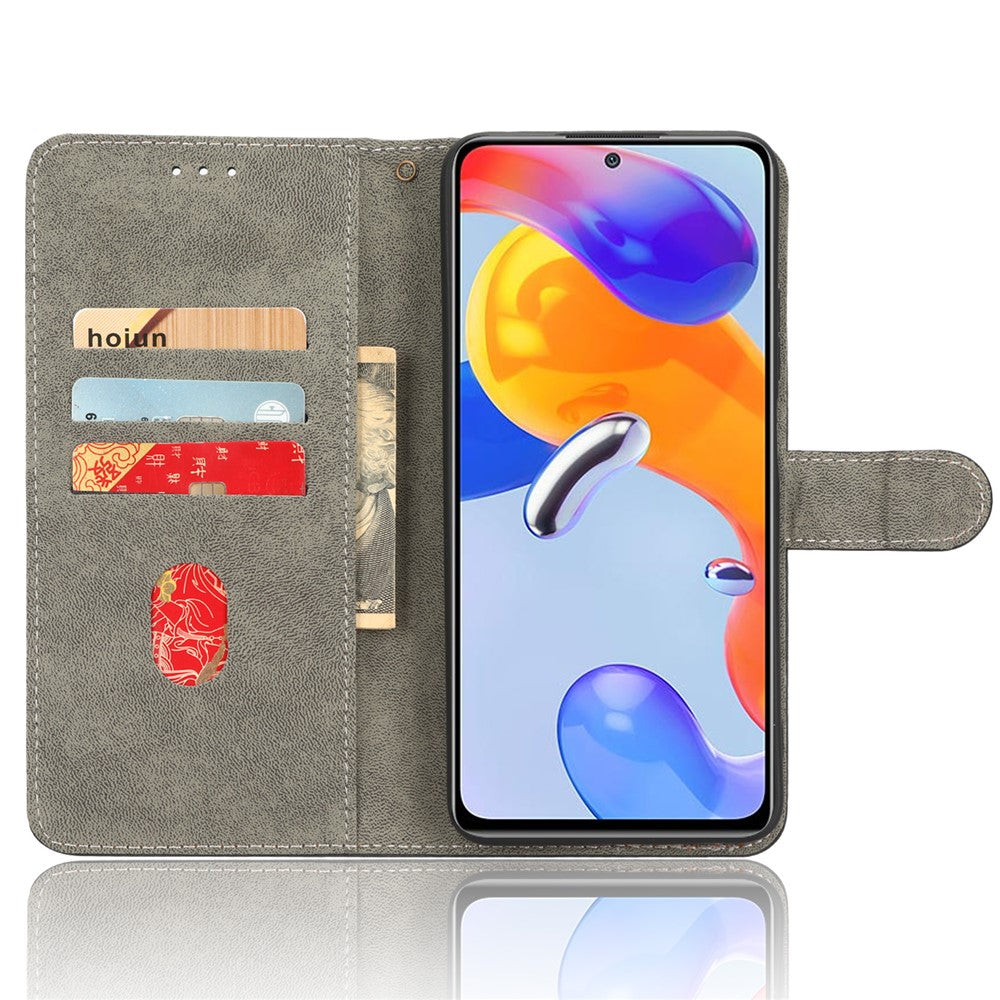 Xiaomi Redmi Note 11 Pro 4G (MediaTek) / Note 11 Pro 5G (Qualcomm) / Note 12 Pro 4G / Note 11E Pro 5G RFID-blockerande PU-läderfodral Heltäckande magnetiskt mobilmobilfodral med plånboksställ