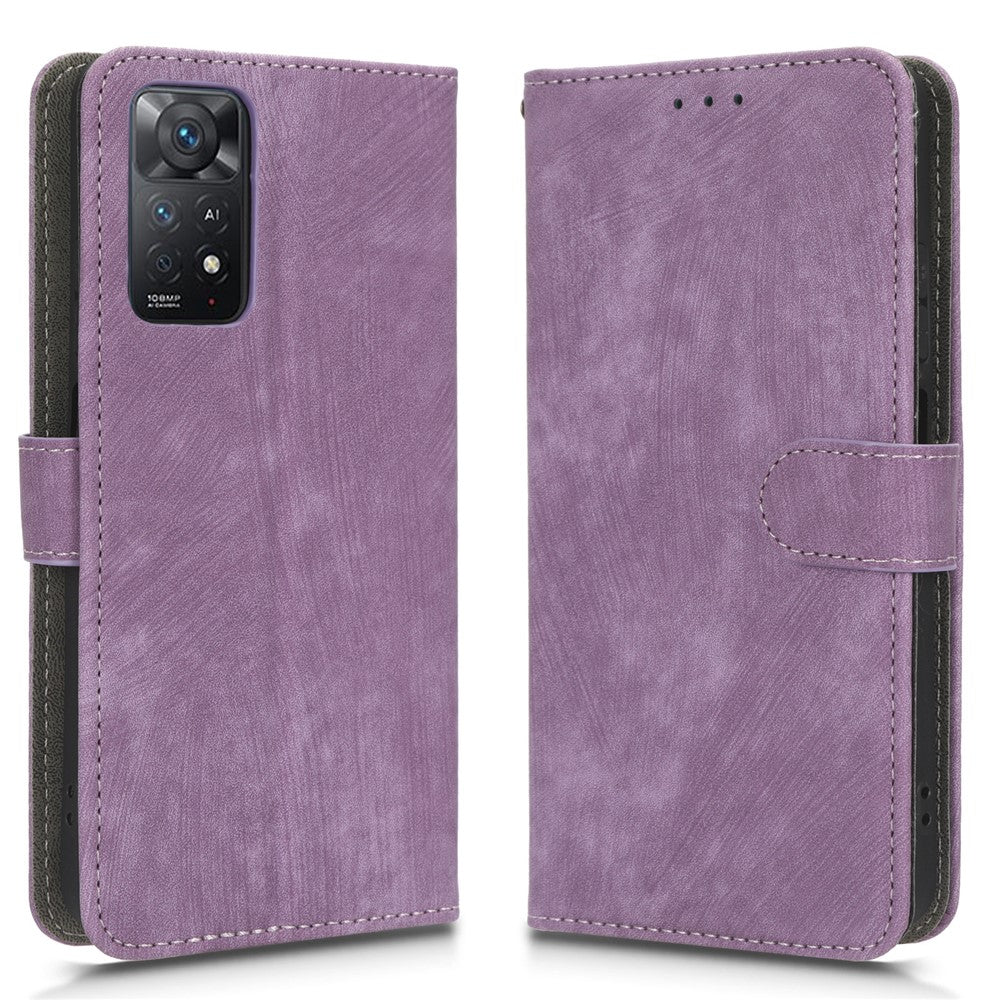 For Xiaomi Redmi Note 11 Pro 4G (MediaTek) / Note 11 Pro 5G (Qualcomm) / Note 12 Pro 4G / Note 11E Pro 5G RFID Blocking PU Leather Phone Case Fully Wrapped Magnetic Mobile Phone Cover with Wallet Stand