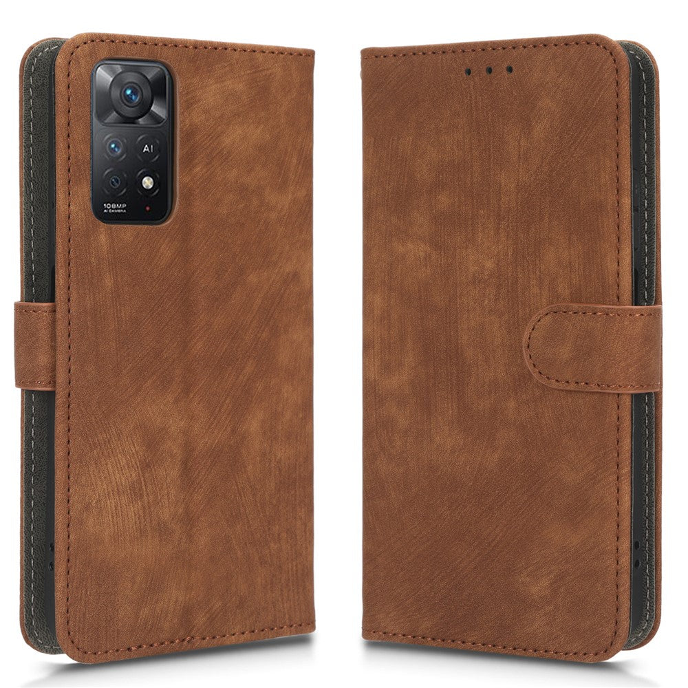 Xiaomi Redmi Note 11 Pro 4G (MediaTek) / Note 11 Pro 5G (Qualcomm) / Note 12 Pro 4G / Note 11E Pro 5G RFID-blockerande PU-läderfodral Heltäckande magnetiskt mobilmobilfodral med plånboksställ