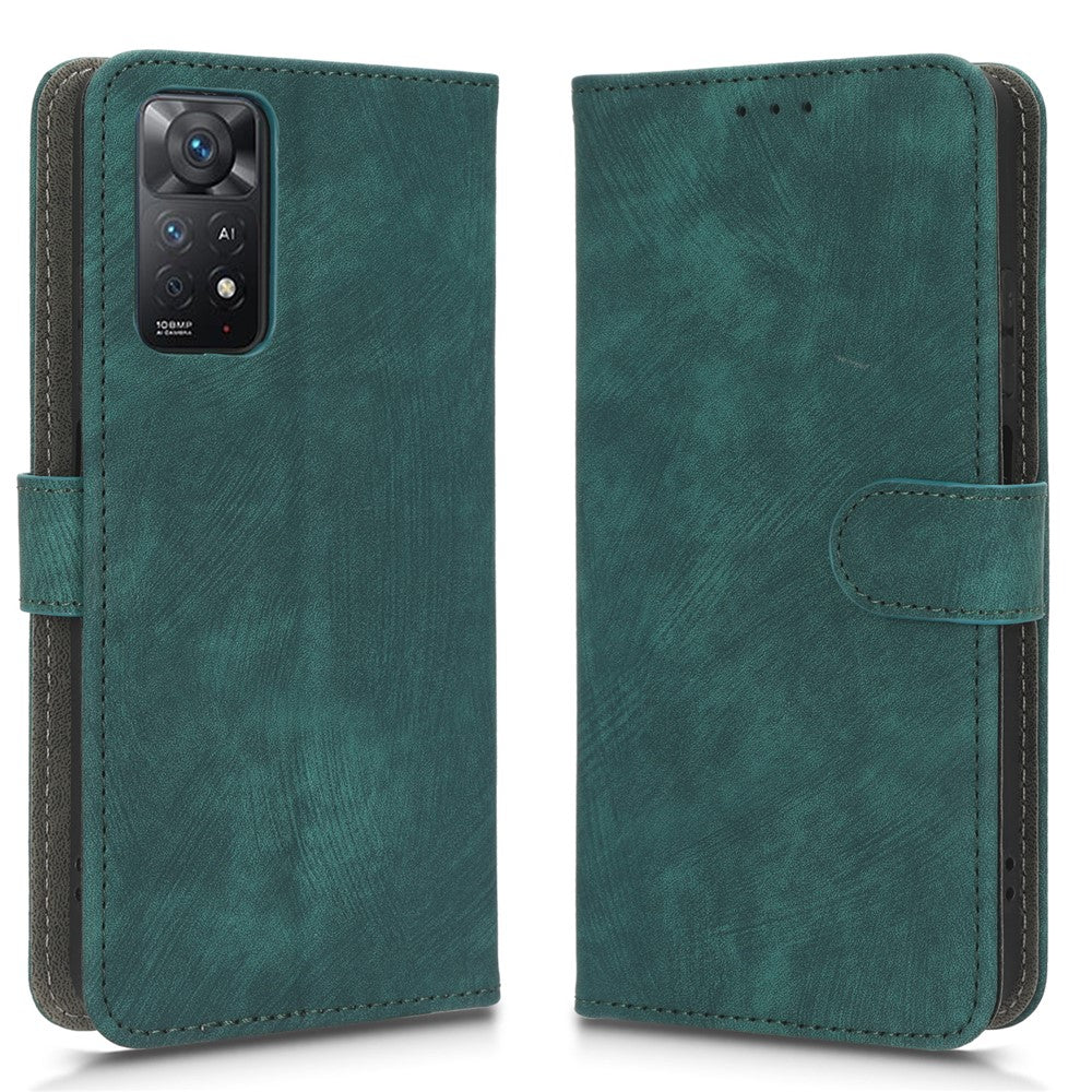 Xiaomi Redmi Note 11 Pro 4G (MediaTek) / Note 11 Pro 5G (Qualcomm) / Note 12 Pro 4G / Note 11E Pro 5G RFID-blockerande PU-läderfodral Heltäckande magnetiskt mobilmobilfodral med plånboksställ