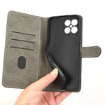 For Honor X8 4G / X30i RFID Blocking Anti-scratch Phone Case Magnetic PU Leather Flip Smartphone Cover with Wallet Stand