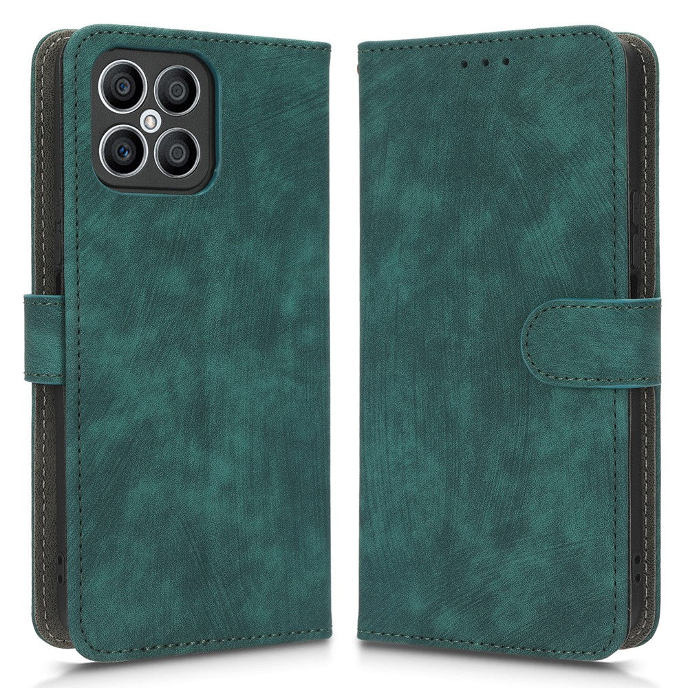 For Honor X8 4G / X30i RFID Blocking Anti-scratch Phone Case Magnetic PU Leather Flip Smartphone Cover with Wallet Stand