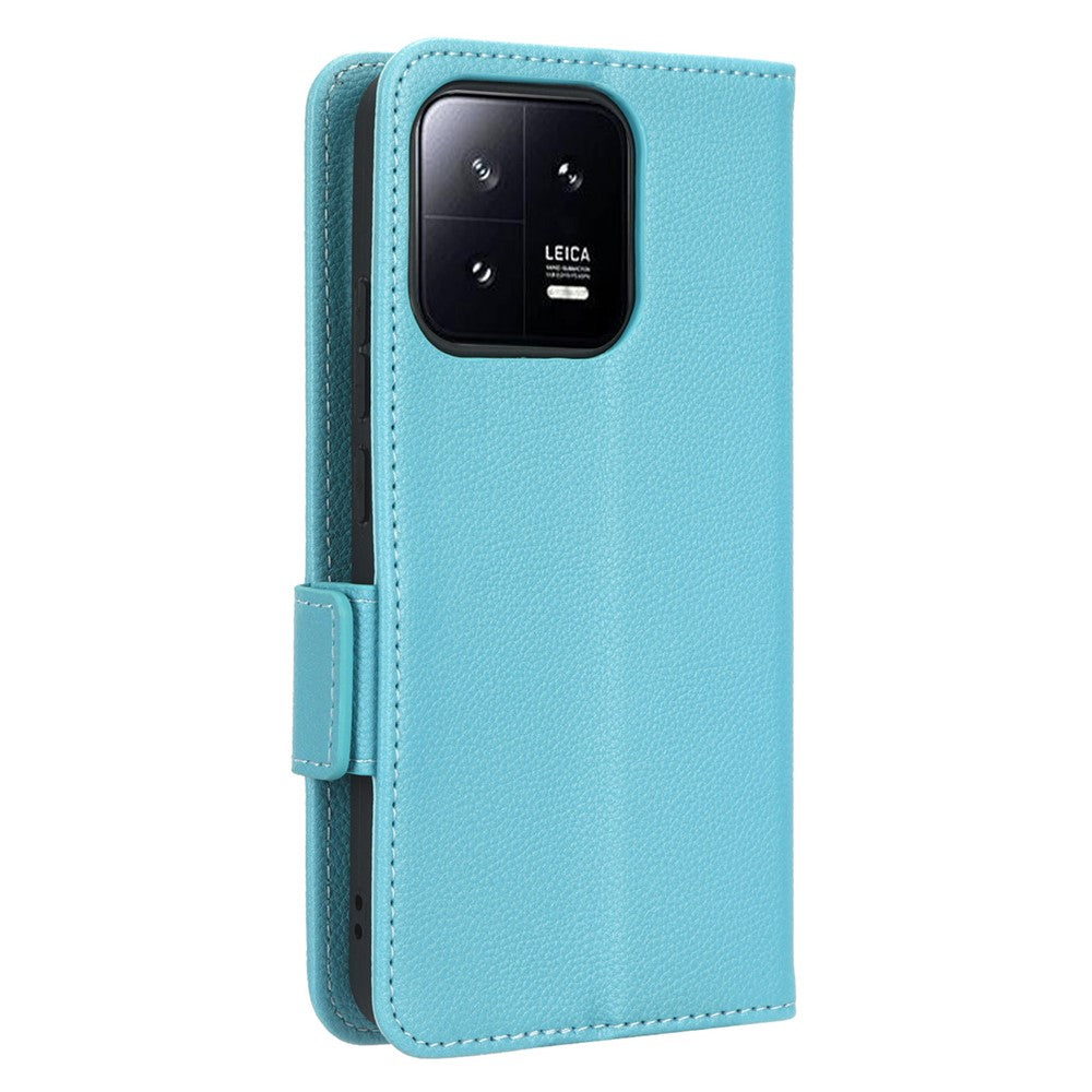 For Xiaomi 13 Pro 5G Dual Magnetic Clasp Litchi Texture Flip Leather Phone Case Wallet Stand Protective Phone Cover