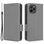 PU-läderfodral för smartphone till Huawei nova y61 4G / enjoy 50z 4G, dubbelt magnetiskt spänne, litchitexturerat fällbart plånboksfodral, reptåligt mobilfodral