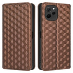 Mobilmobilskal för Huawei nova Y61 4G / Enjoy 50z 4G rombmönster präglat fällbart plånboksfodral stativ magnetiskt automatiskt stängande mobilskal