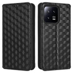 Magnetic Auto Closing Phone Case For Xiaomi 13 5G, Rhombus Pattern Imprinted PU Leather Wallet Stand Cell Phone Cover