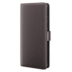 Til Samsung Galaxy A04e 4G / F04 4G / M04 4G etui ægte splittet læder telefoncover med kortholder og stativfunktion
