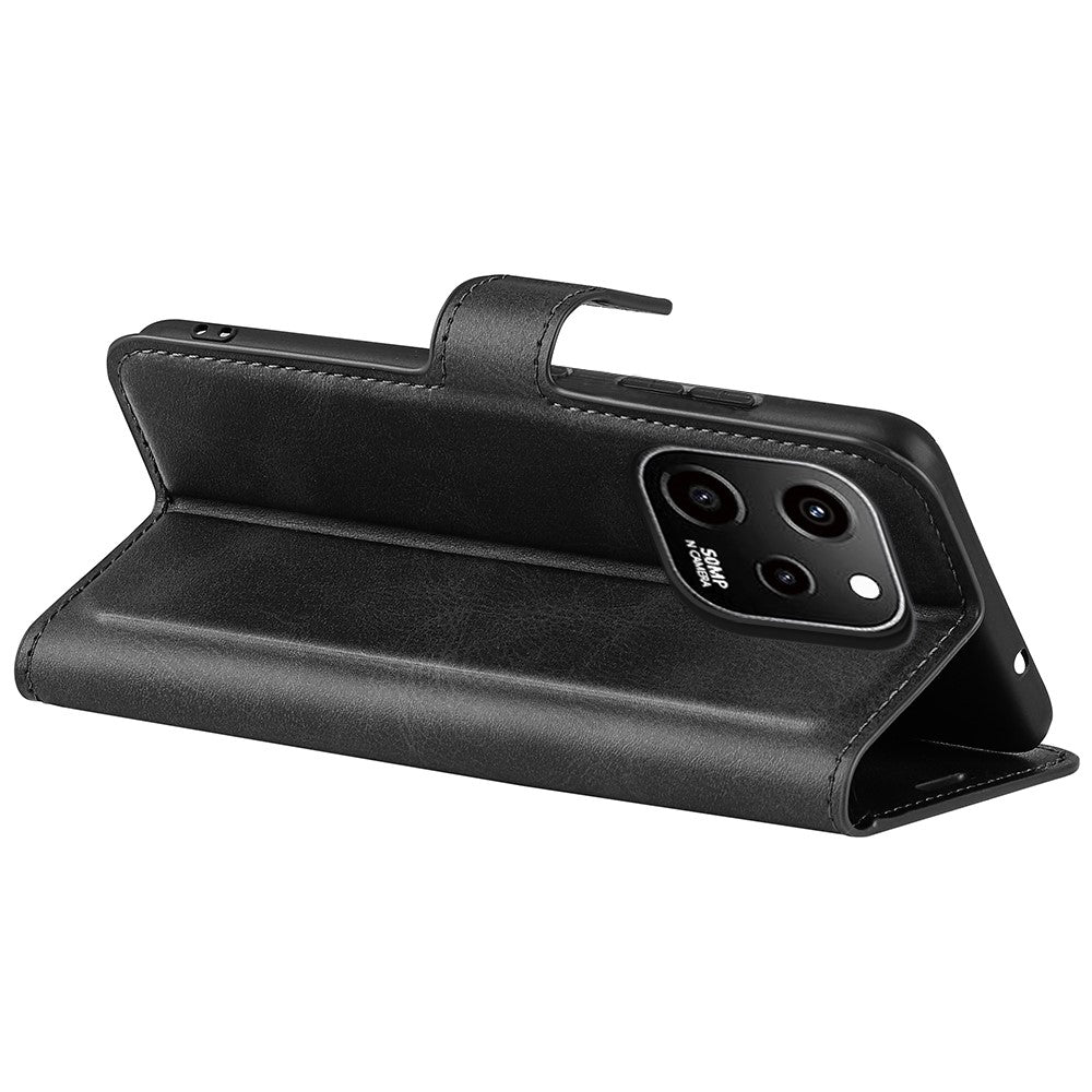 For Huawei nova Y61 4G Calf Texture PU Leather Phone Case Wallet Stand Full Body Flip Folio Square Magnetic Clasp Protective Cover