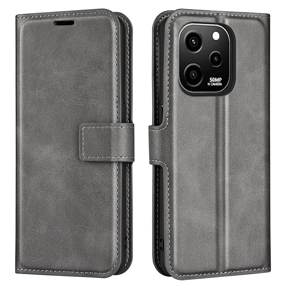 For Huawei nova Y61 4G Calf Texture PU Leather Phone Case Wallet Stand Full Body Flip Folio Square Magnetic Clasp Protective Cover