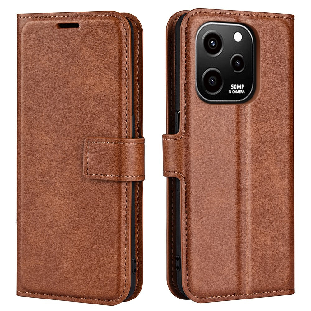 For Huawei nova Y61 4G Calf Texture PU Leather Phone Case Wallet Stand Full Body Flip Folio Square Magnetic Clasp Protective Cover