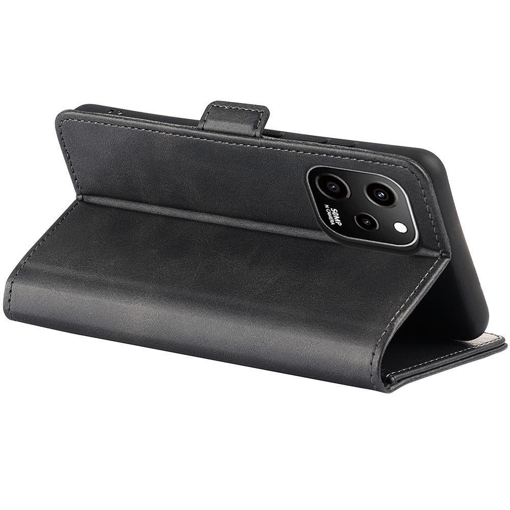 For Huawei nova Y61 4G PU Leather  Cell Phone Cover Dual Magnetic Clasp Calf Texture Case Foldable Stand Wallet