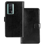 IDEWEI För Xiaomi Poco F5 Pro 5G / Redmi K60 Pro 5G / K60 5G Magnetiskt Plånboksfodral Crazy Horse Textur Stativ PU Läder Flip Skal