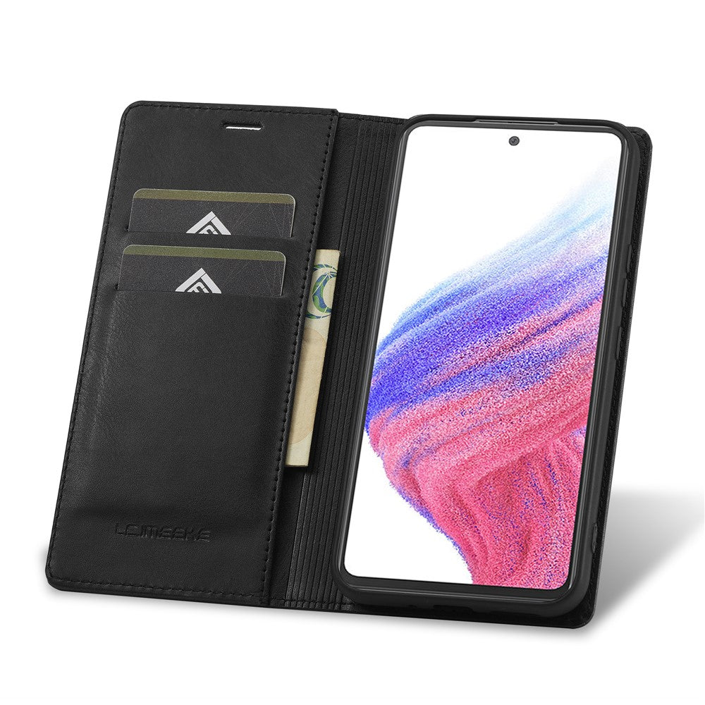 LC.IMEEKE Til Samsung Galaxy A54 5G Anti-ridse PU Læder Flip Cover Telefonpung RFID Blokerende Stander Magnetisk Absorption Stødsikkert Telefoncover