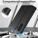 LC.IMEEKE Til Samsung Galaxy A54 5G Anti-ridse PU Læder Flip Cover Telefonpung RFID Blokerende Stander Magnetisk Absorption Stødsikkert Telefoncover