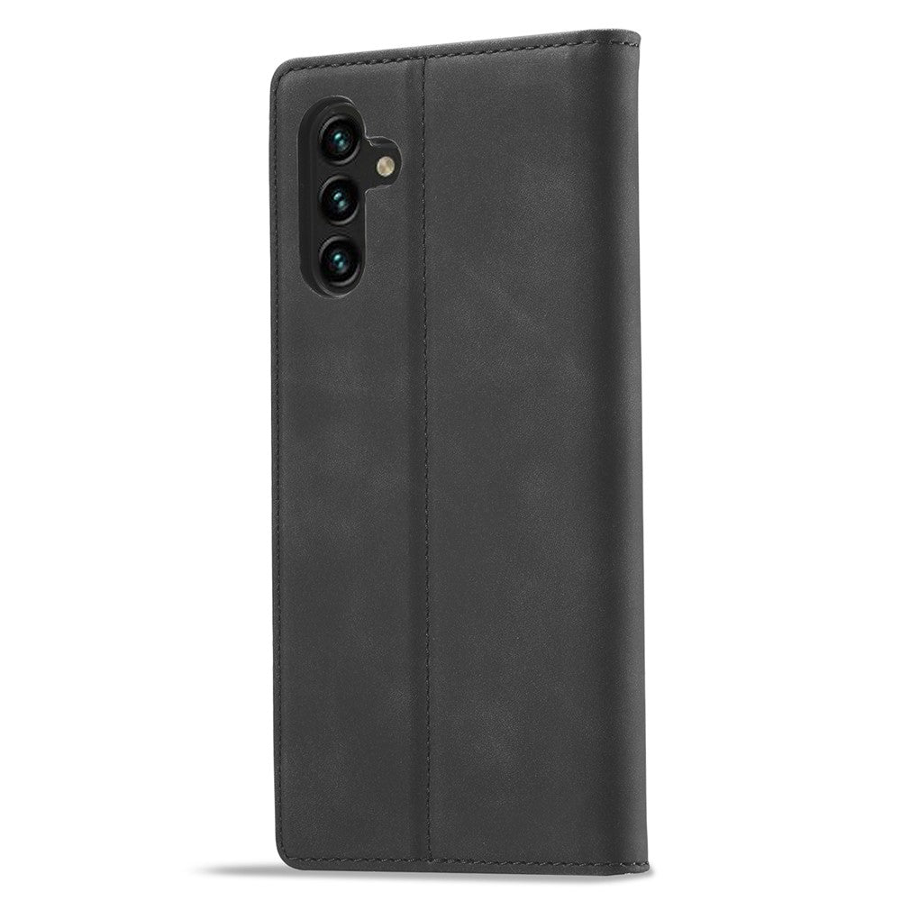 LC.IMEEKE Til Samsung Galaxy A34 5G Beskyttende Mobiltelefoncover PU Læder Flip Folio Wallet Stand Magnetisk Absorptions Telefonetui