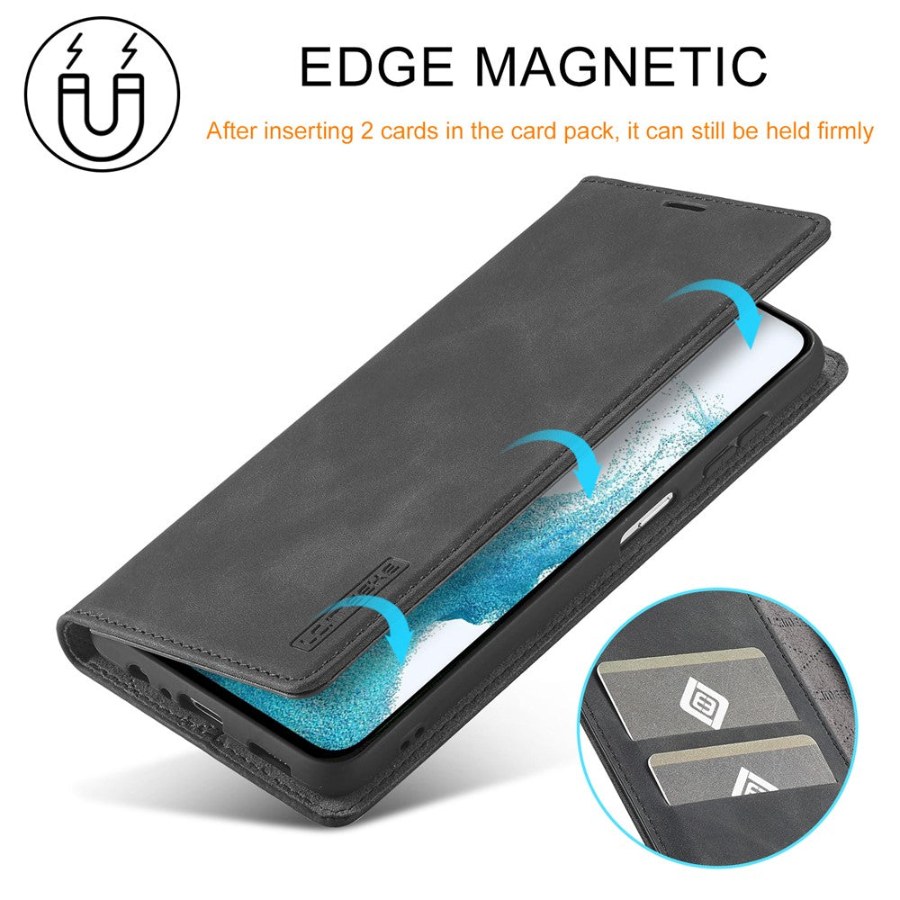 LC.IMEEKE Til Samsung Galaxy A34 5G Beskyttende Mobiltelefoncover PU Læder Flip Folio Wallet Stand Magnetisk Absorptions Telefonetui