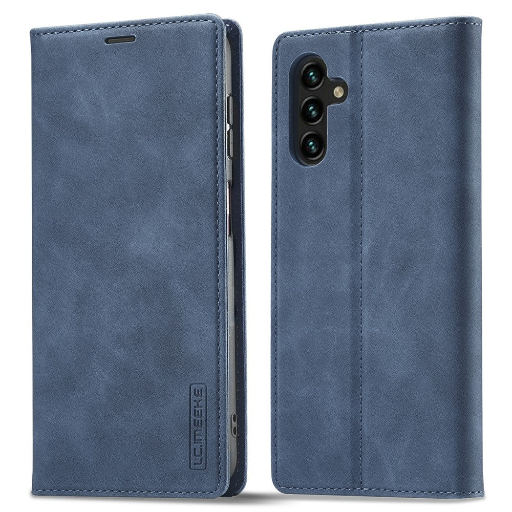 LC.IMEEKE Til Samsung Galaxy A34 5G Beskyttende Mobiltelefoncover PU Læder Flip Folio Wallet Stand Magnetisk Absorptions Telefonetui