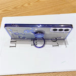 KADEM For Samsung Galaxy S21 5G / 4G TPU Case with Kickstand Glitter Flower Pattern Rhinestone Decor