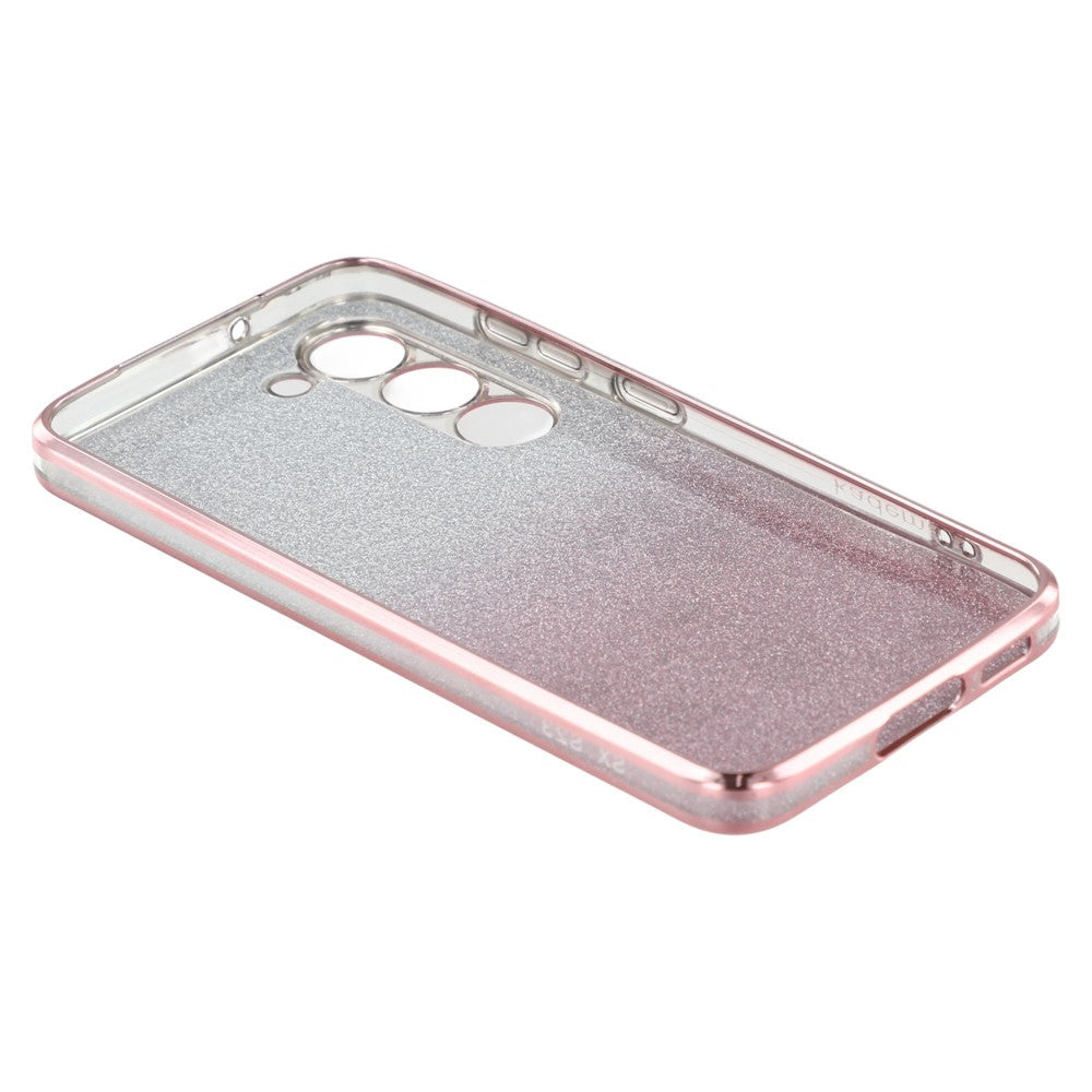 KADEM For Samsung Galaxy S22+ 5G TPU Case with Kickstand Glitter Flower Pattern Rhinestone Decor