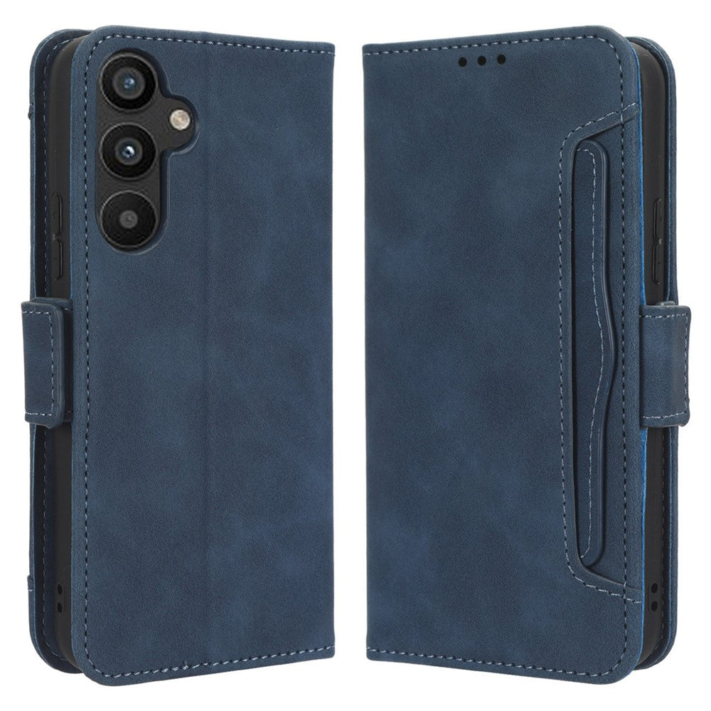 Til Samsung Galaxy A34 5G. Telefoncover i PU-læder med flere kortlommer. Stødsikkert magnetisk flip cover til mobiltelefon med pung- og standerfunktion.