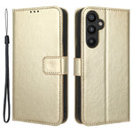 For Samsung Galaxy A34 5G Crazy Horse Texture Magnetic Cell Phone Case Wallet Foldable Stand Shockproof PU Leather Phone Cover with Strap