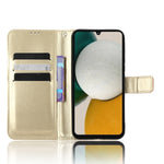 For Samsung Galaxy A34 5G Crazy Horse Texture Magnetic Cell Phone Case Wallet Foldable Stand Shockproof PU Leather Phone Cover with Strap