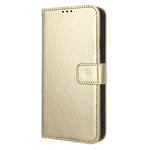 For Samsung Galaxy A34 5G Crazy Horse Texture Magnetic Cell Phone Case Wallet Foldable Stand Shockproof PU Leather Phone Cover with Strap