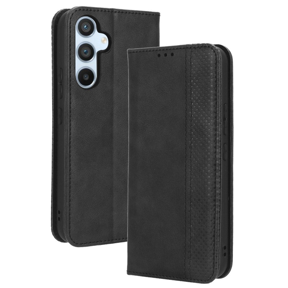 Retro Texture Phone Cover For Samsung Galaxy A54 5G, Magnetic Auto Closing Imprinted Pattern PU Leather Flip Wallet Stand Phone Case