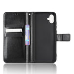 Fallsäkert mobilskal för Samsung Galaxy A04e 4G / F04 4G / M04 4G, Crazy Horse-textur, magnetiskt fällbart plånboksfodral i PU-läder med rem