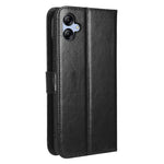 Fallsäkert mobilskal för Samsung Galaxy A04e 4G / F04 4G / M04 4G, Crazy Horse-textur, magnetiskt fällbart plånboksfodral i PU-läder med rem