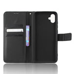 Til Samsung Galaxy A04e 4G / F04 4G / M04 4G Magnetisk Lukkebeskyttende Telefoncover Diamant Tekstur PU Læder Foldbart Stativ Flip Pung Telefoncover