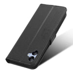Til Samsung Galaxy A04e 4G / F04 4G / M04 4G Magnetisk Lukkebeskyttende Telefoncover Diamant Tekstur PU Læder Foldbart Stativ Flip Pung Telefoncover