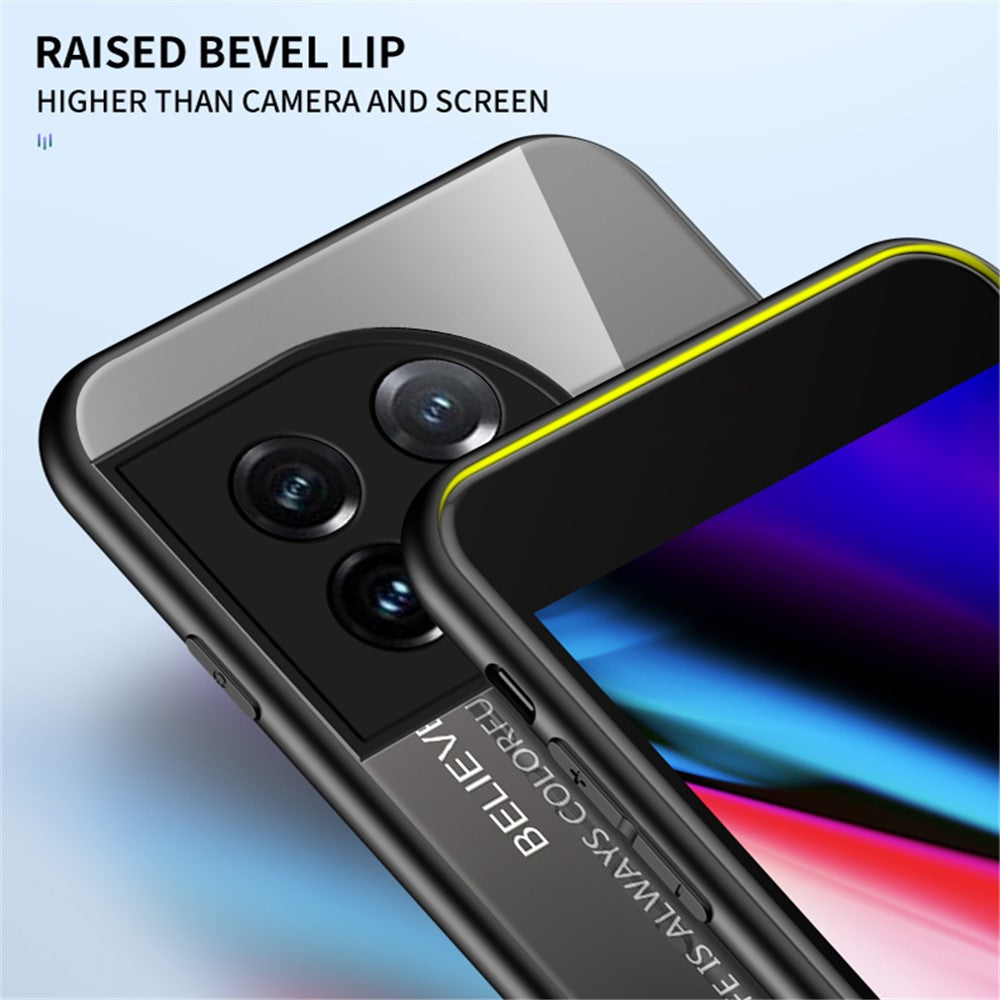 OnePlus 11 5G Gradient Color Phone Case Reptåligt Härdat Glas + PC Baksida TPU Ram Hybrid Skal