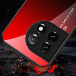 OnePlus 11 5G Gradient Color Phone Case Reptåligt Härdat Glas + PC Baksida TPU Ram Hybrid Skal