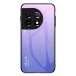OnePlus 11 5G Gradient Color Phone Case Reptåligt Härdat Glas + PC Baksida TPU Ram Hybrid Skal