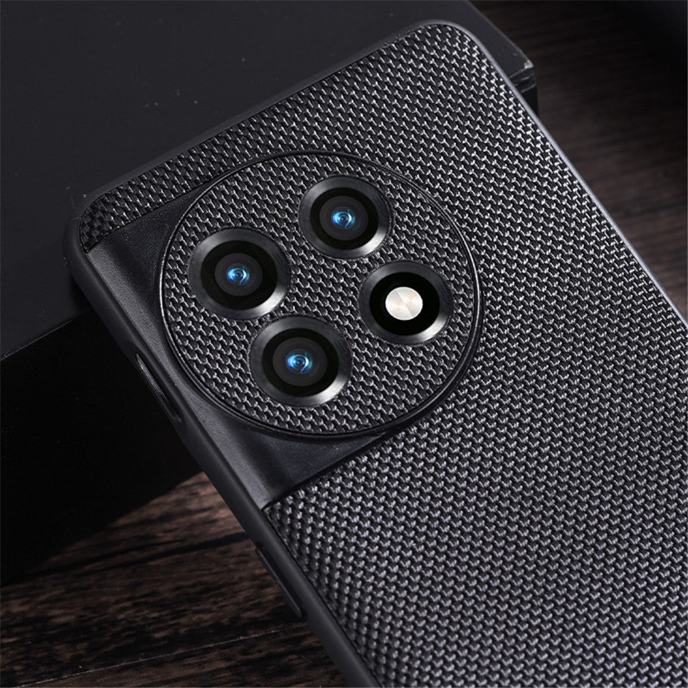 OnePlus 11 5G Nylonbelagt TPU-mobilskal Vävd textur Halkfri repfri skal
